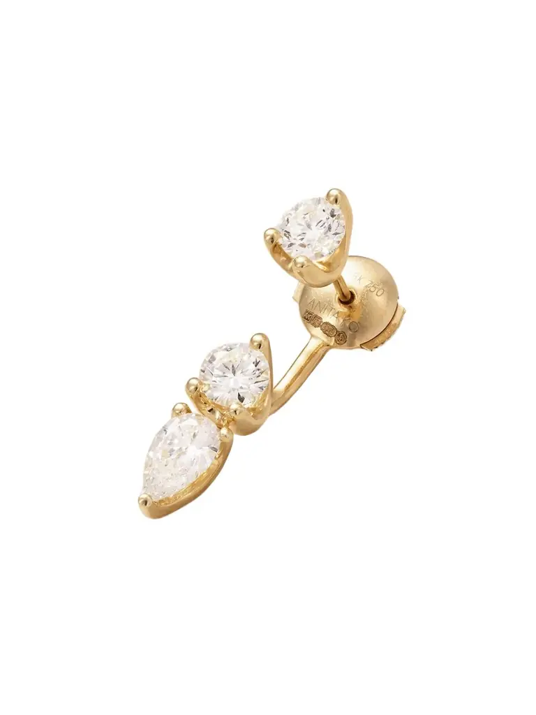 Anita Ko Large Orbit 18-karat Gold Diamond Single Earring