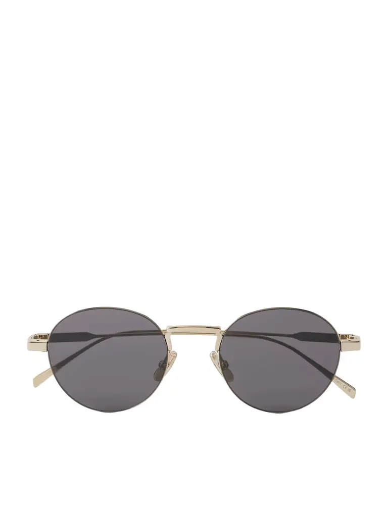 CELINE Eyewear Oro Round-frame Gold-tone Sunglasses