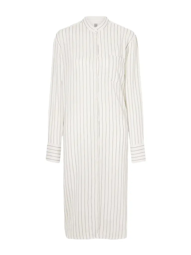 TOTEME Striped Voile Midi Dress