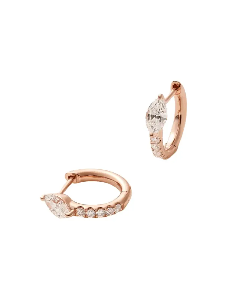 Anita Ko Bobbi 18-karat Rose Gold Diamond Hoop Earrings