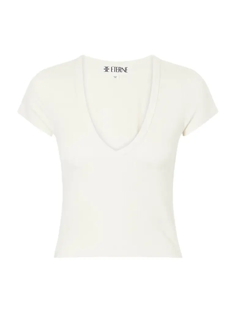 ÉTERNE Ribbed Jersey T-shirt