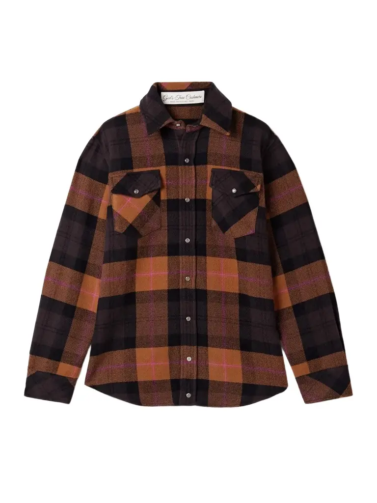 God’s True Cashmere Checked Cashmere Shirt