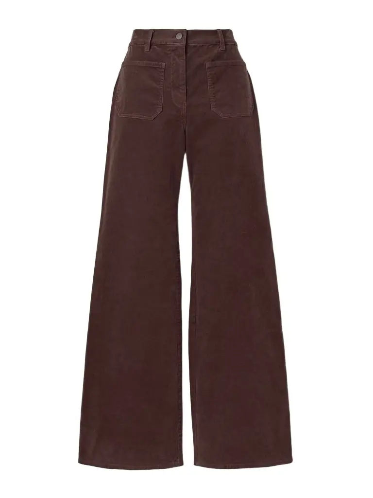 Nili Lotan Florence Cotton-blend Corduroy Flared Pants