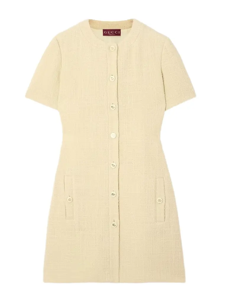 Gucci Wool-blend Tweed Mini Dress
