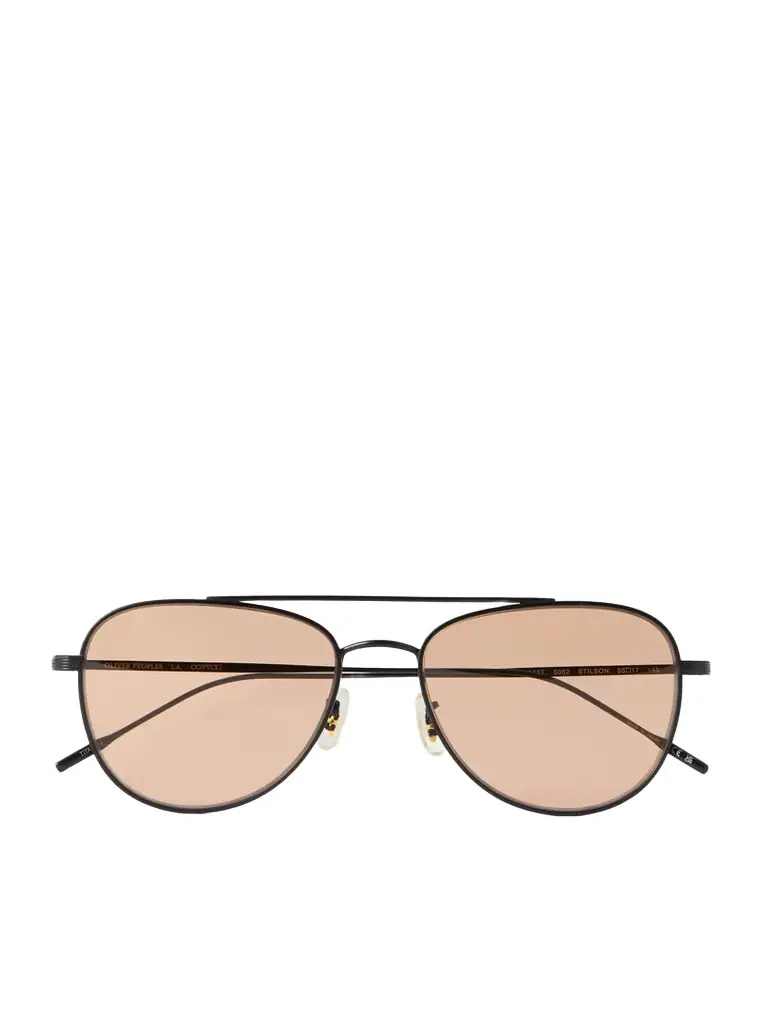 Oliver Peoples Aviator-style Metal Sunglasses