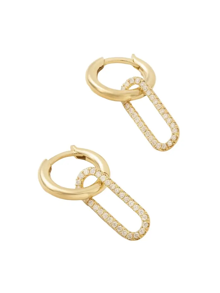 Spinelli Kilcollin Haru 18-karat Gold Diamond Hoop Earrings