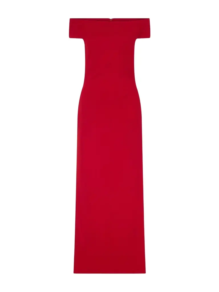 Solace London Kyra Off-the-shoulder Crepe Gown
