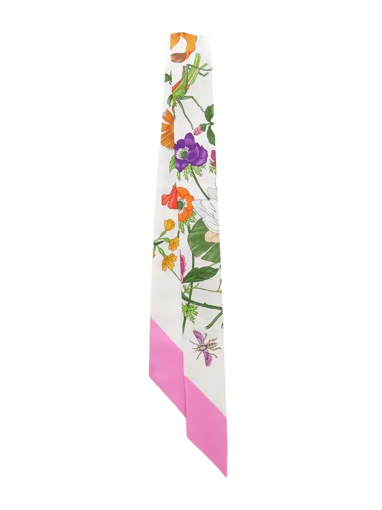 Gucci Flora Printed Silk-twill Scarf