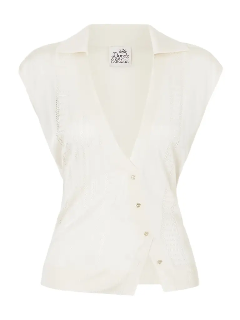 Donde Esteban Guayabera Stretch-knit Coverup