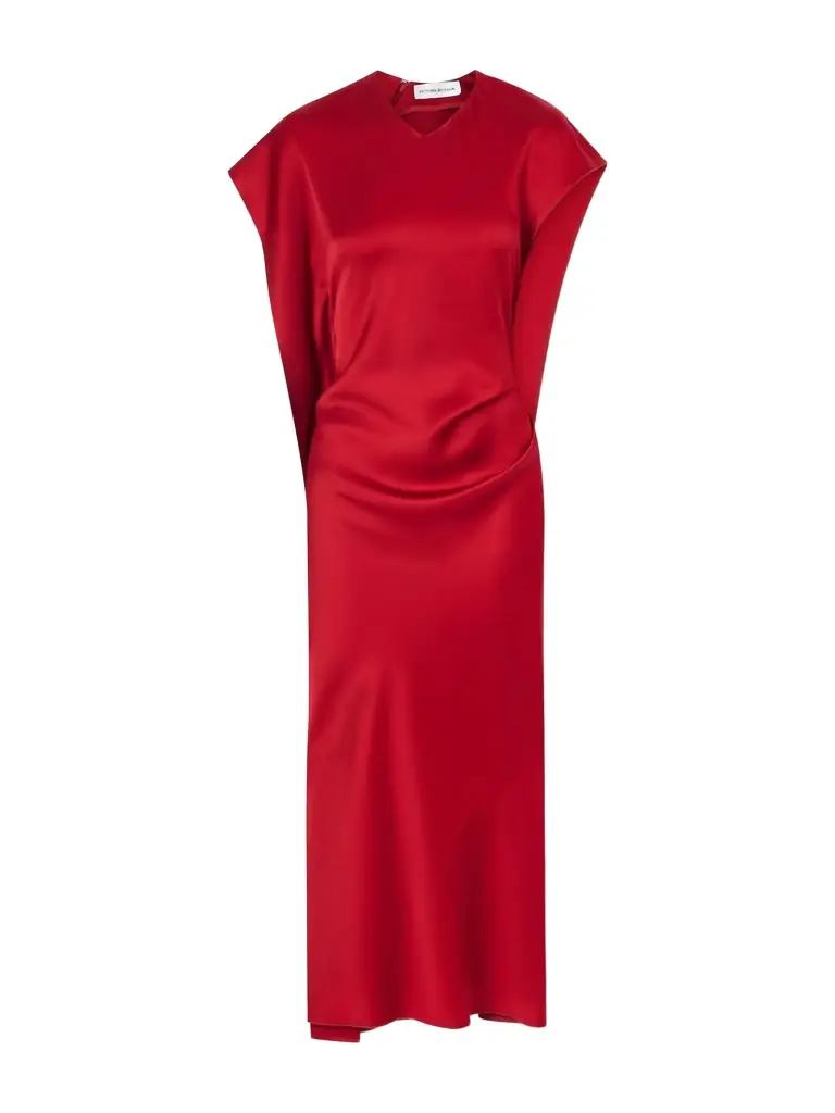 Victoria Beckham Satin Midi Dress
