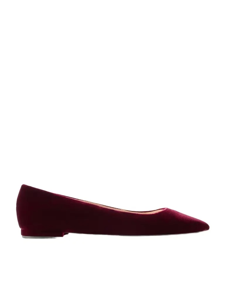Gianvito Rossi Velvet Point-toe Flats