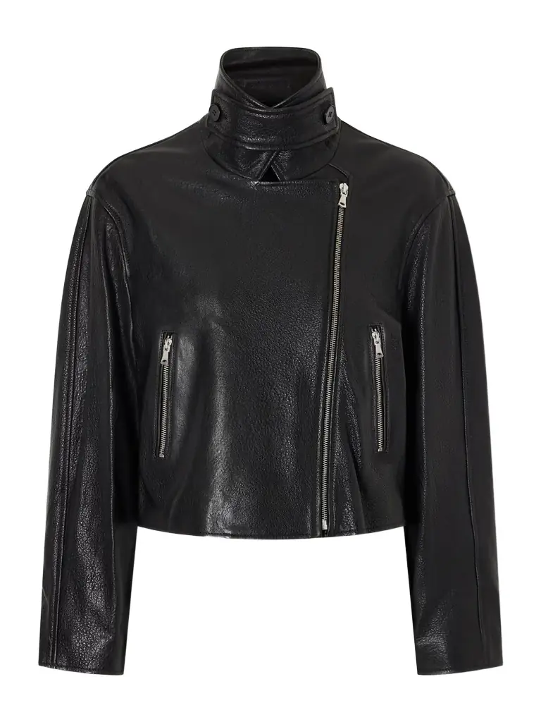 Nour Hammour Varda Full-grain Leather Jacket