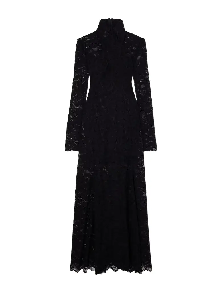 Rabanne Layered Lace Maxi Dress
