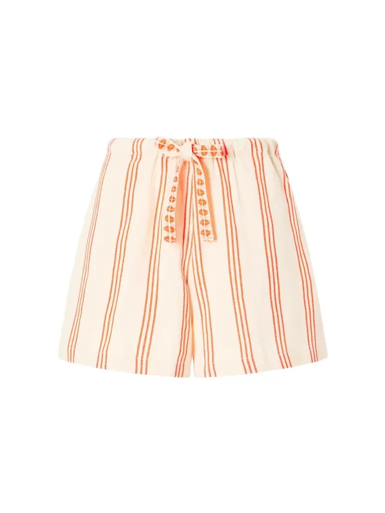 Lemlem Safia Striped Cotton Shorts