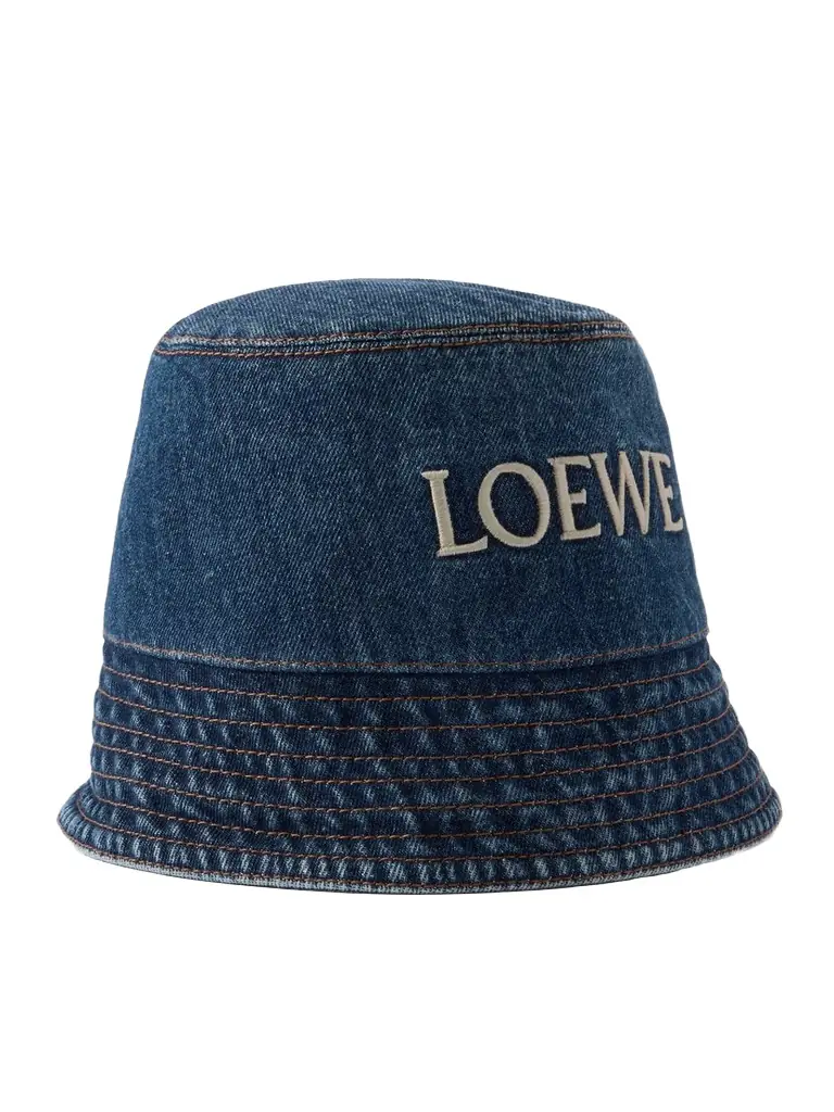 Loewe + Paula's Ibiza Embroidered Denim Bucket Hat