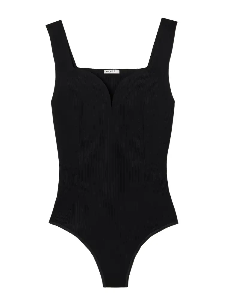 Alaïa Ribbed Jersey Bodysuit