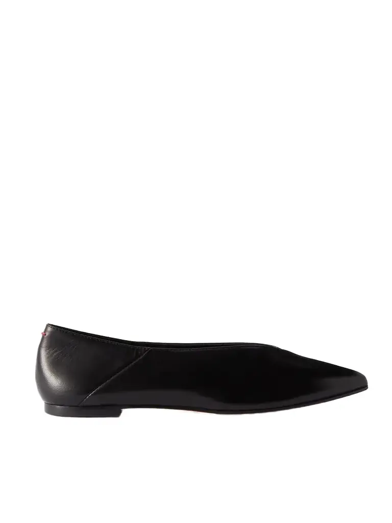 aeyde Moa Leather Point-toe Flats