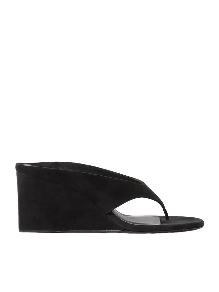 Alaïa Tong 75 Suede Wedge Sandals