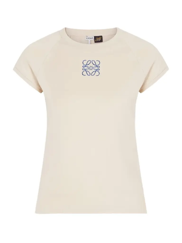 Loewe + Paula’s Ibiza Anagram Embroidered Cotton T-shirt