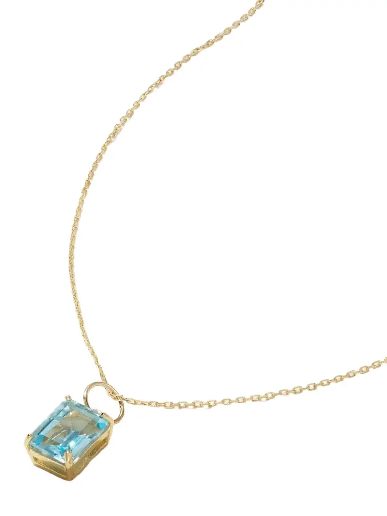 Mateo 14-karat Gold Topaz Necklace