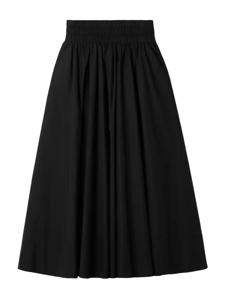 Suzie Kondi The Kyria Gathered Cotton-poplin Midi Skirt
