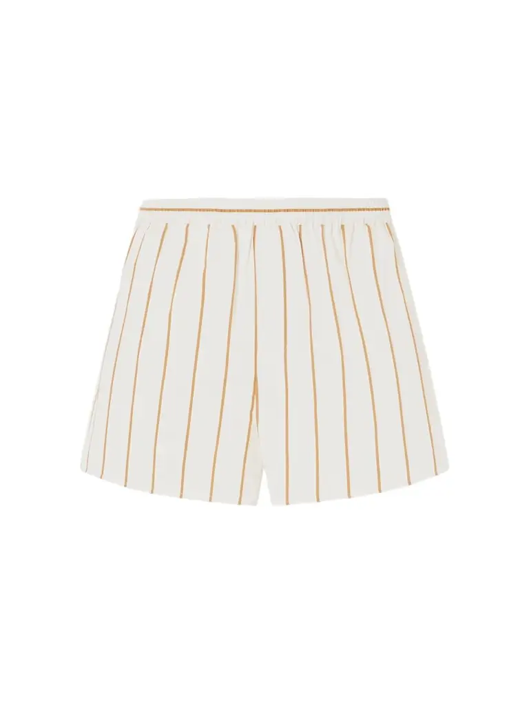 Staud Rove Striped Cotton-blend Shorts