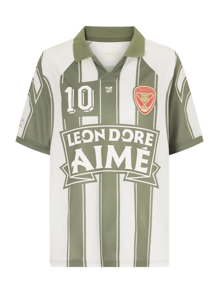 Aimé Leon Dore Logo-appliquéd Striped Jersey T-shirt