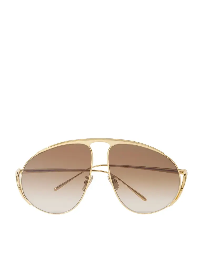 Loewe Aviator-style Gold-tone Sunglasses