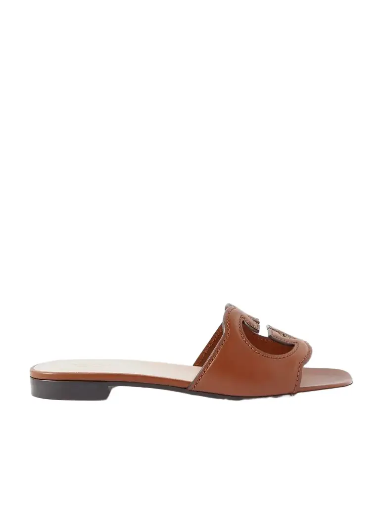 Gucci Cutout Leather Slides