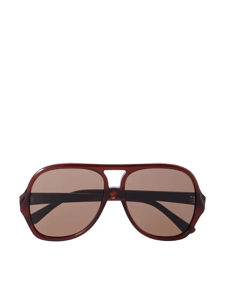 Chloé Salomé Aviator-style Acetate Sunglasses