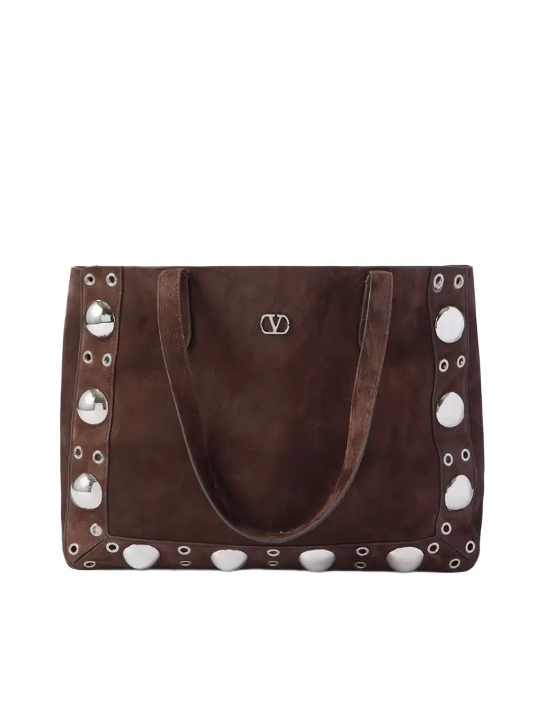 Valentino Garavani Nellcote Embellished Suede Tote - Women's Bags