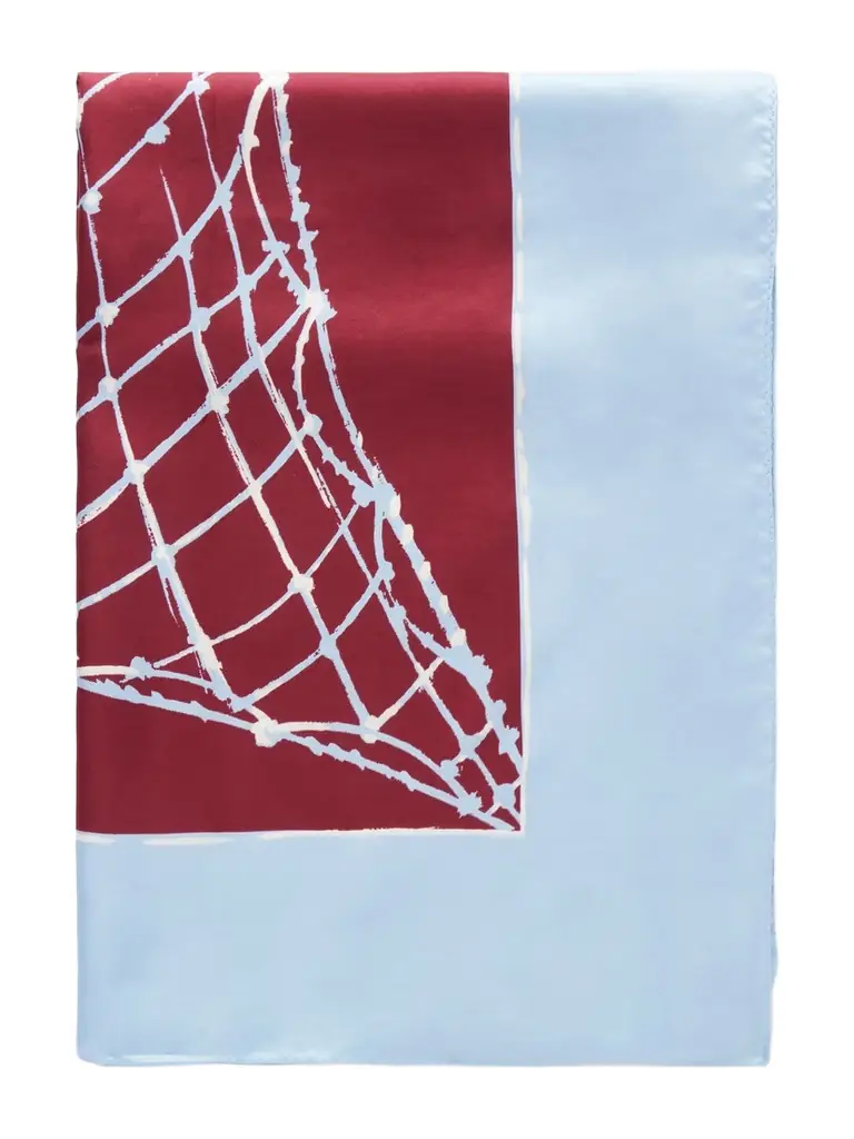 Altuzarra Fishnet Printed Silk-twill Scarf