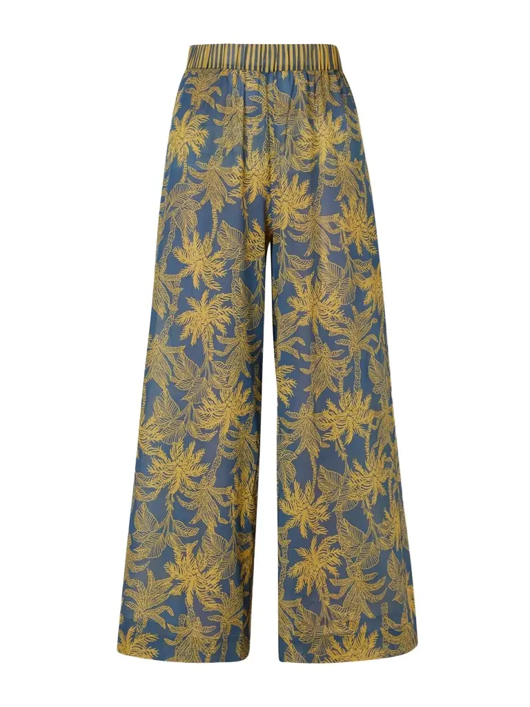 Eres Itinerant Printed Cotton-voile Straight-leg Pants