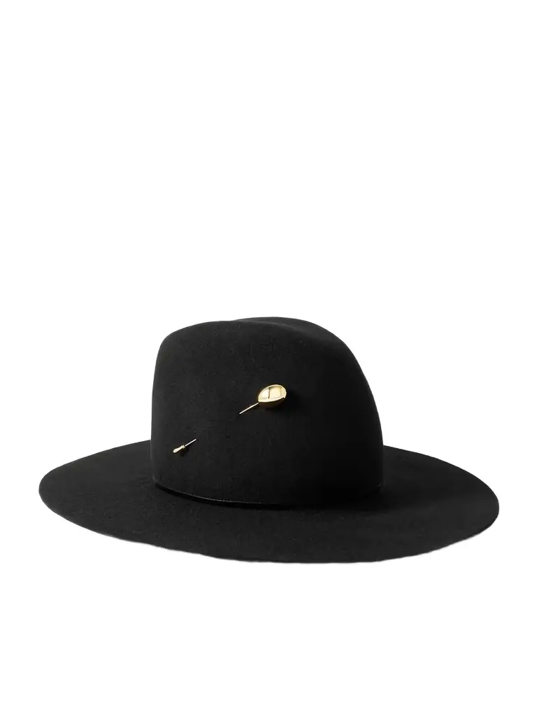 Gigi Burris Waverly Embellished Wool And Silk-blend Felt Fedora