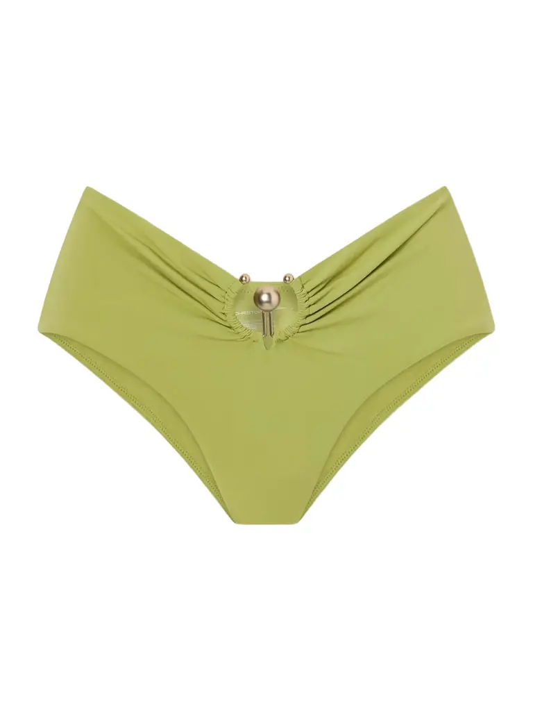 Christopher Esber Ruched Orbit Embellished Bikini Bottoms