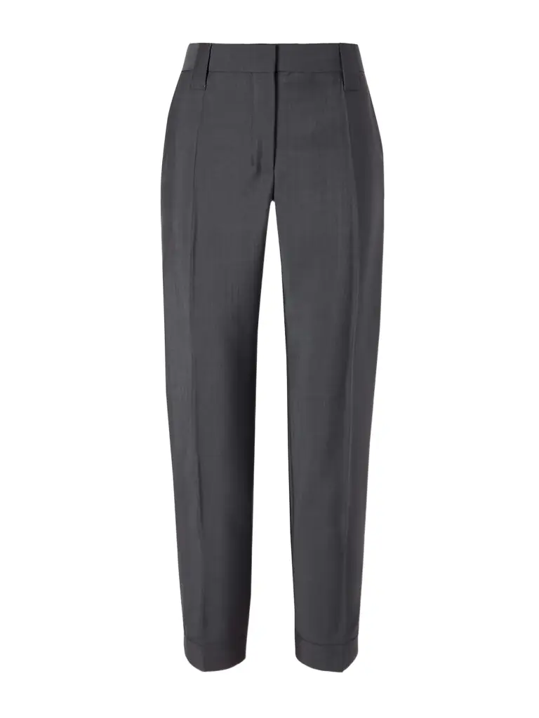 Versace Formal Mohair And Wool-blend Straight-leg Pants