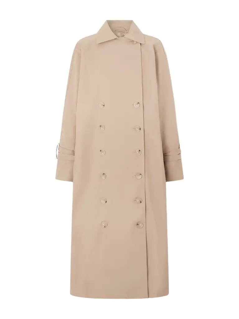 TOTEME Signature Double-breasted Cotton-blend Gabardine Trench Coat