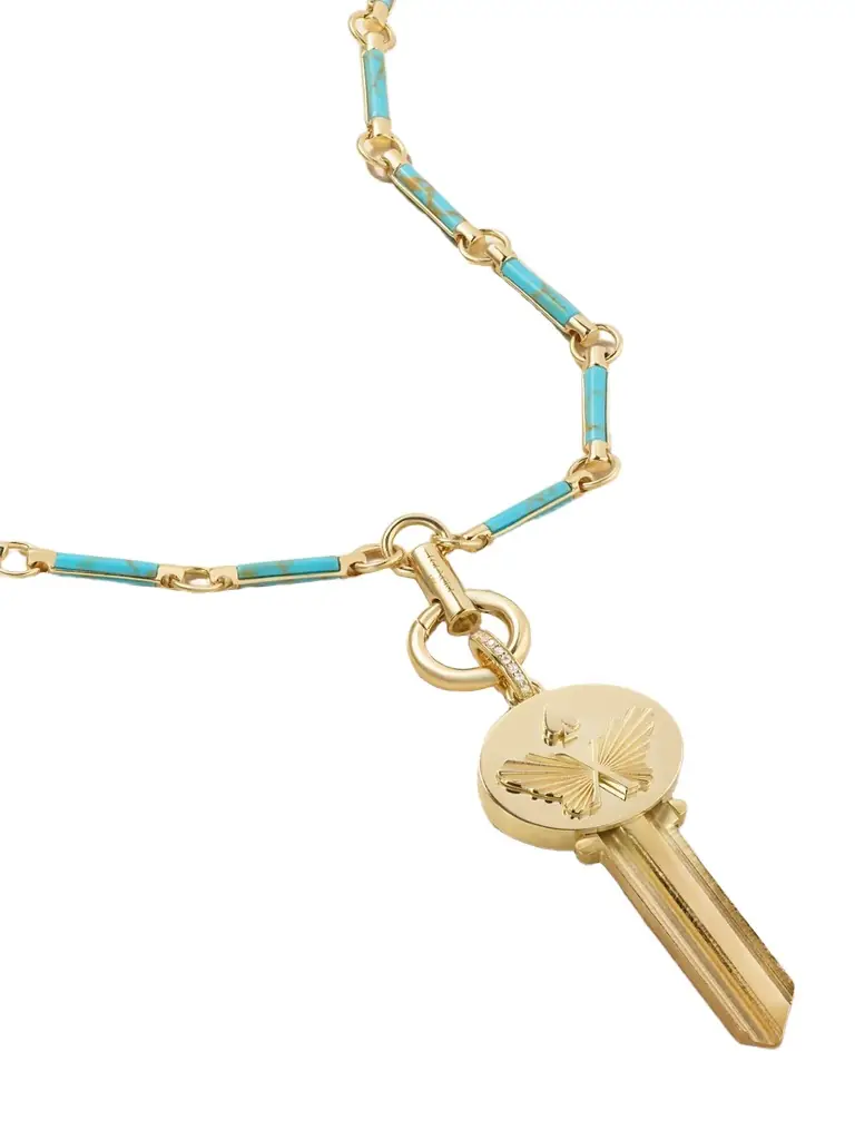 Foundrae Reverie 18-karat Gold, Turquoise And Diamond Necklace