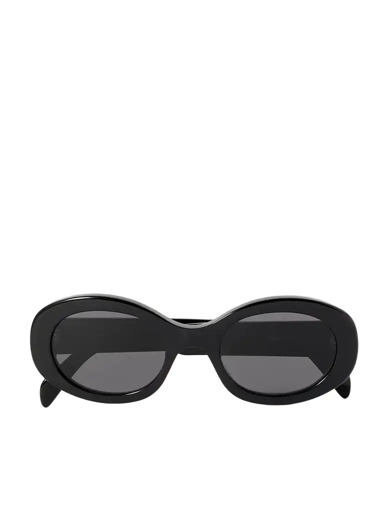 CELINE Eyewear Triomphe Oval-frame Acetate Sunglasses
