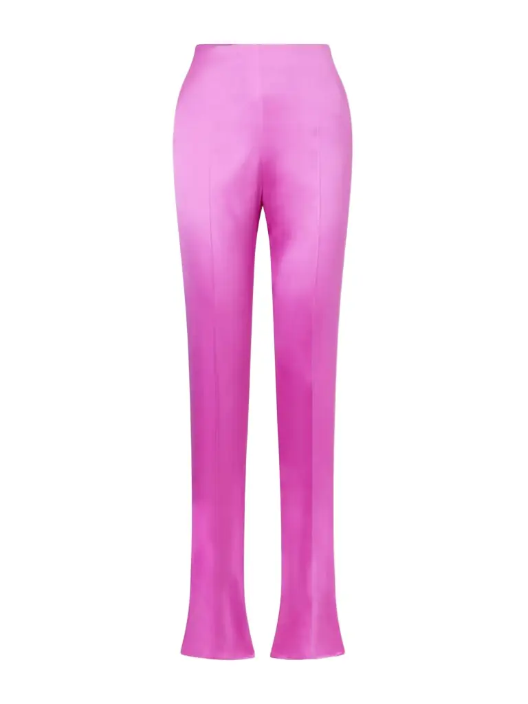 Valentino Garavani Silk-blend Duchesse Straight-leg Pants
