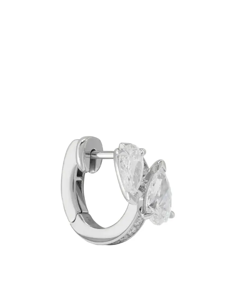 Repossi Serti Sur Vide 14-karat White Gold Diamond Single Earring