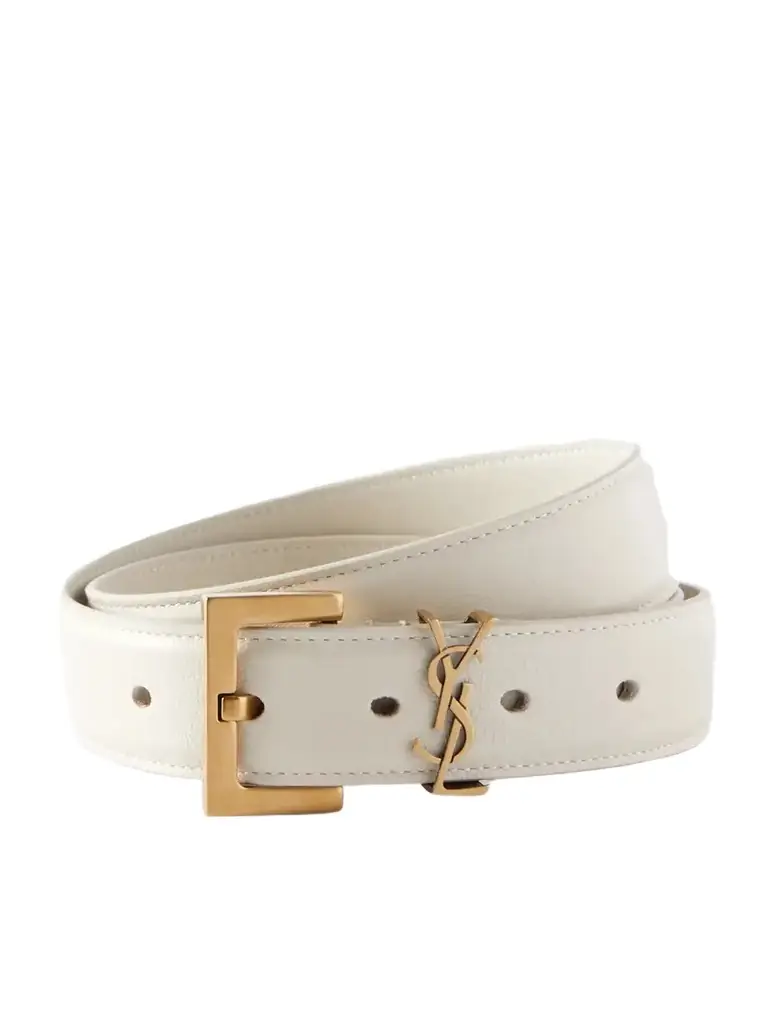 Saint Laurent Cassandre Leather Belt