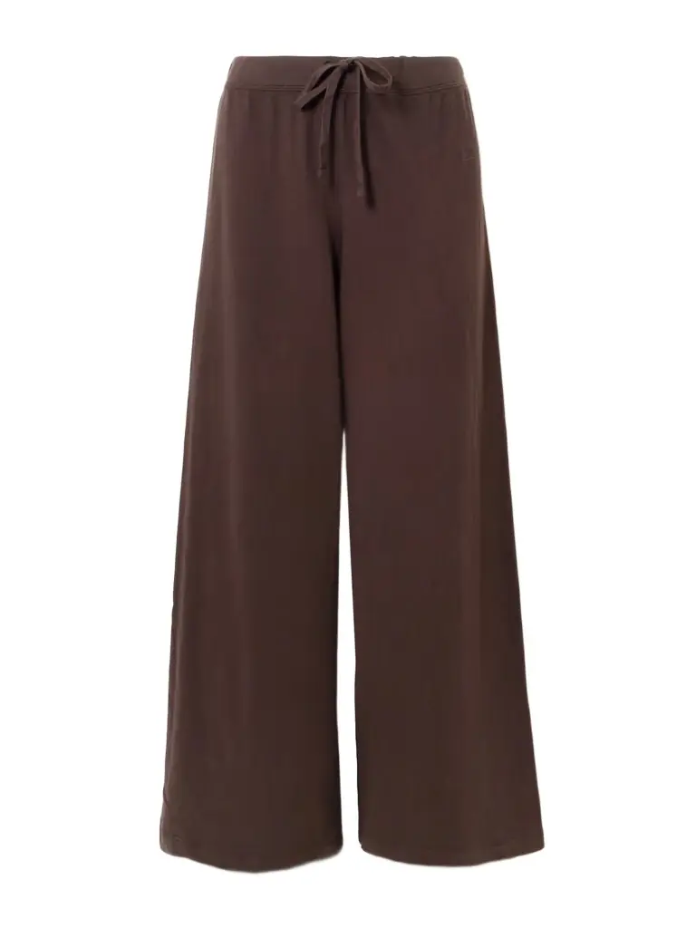 ÉTERNE Wide-leg Cotton-jersey Sweatpants