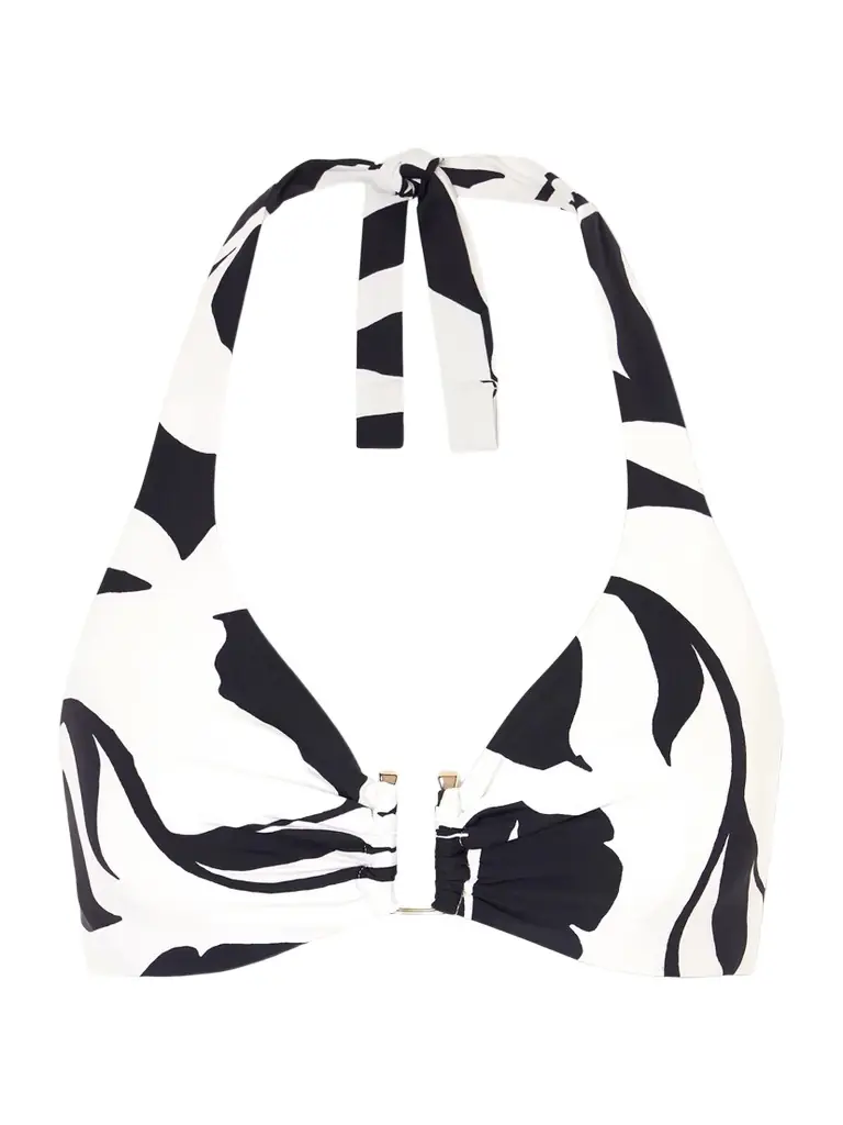 Max Mara Beachwear Bchavena Printed Bikini Top