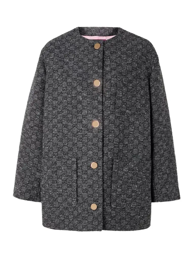 Gucci Wool-blend Tweed Jacquard Jacket