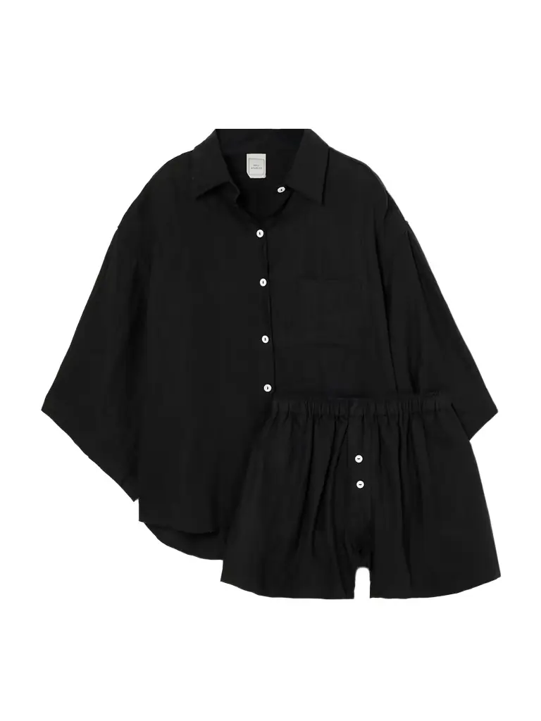 Deiji Studios 03 Linen Shirt And Shorts Set