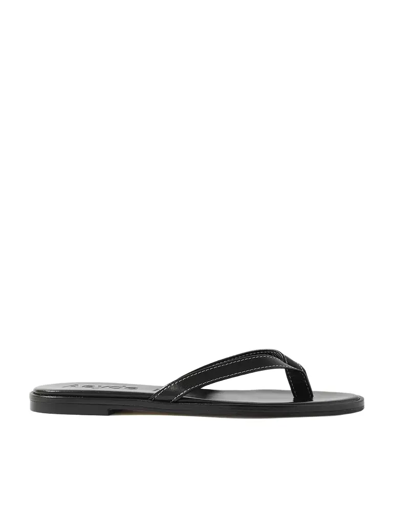 aeyde Melody Leather Flip Flops