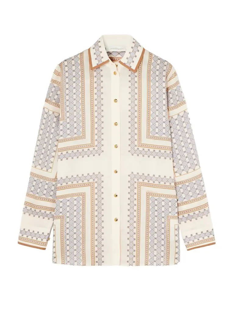 Zimmermann Printed Ramie Shirt