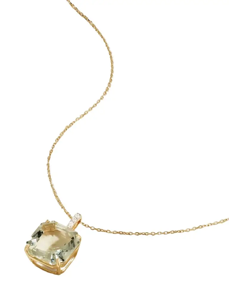Mateo 14-karat Gold Topaz And Diamond Necklace