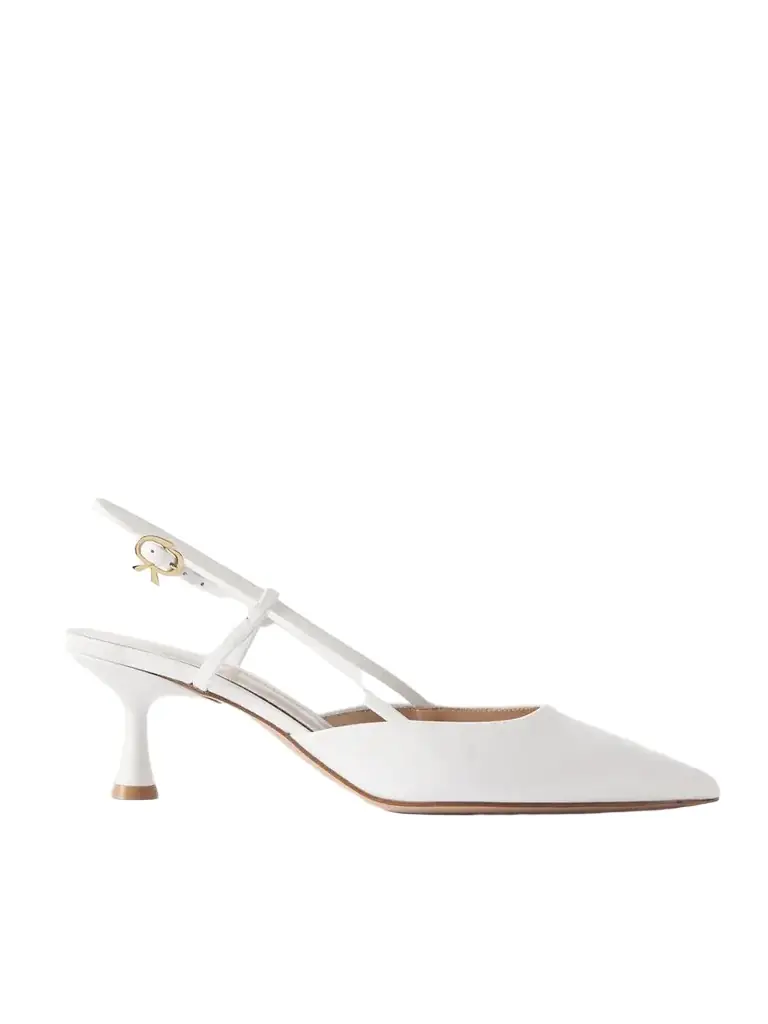 Gianvito Rossi Ascent 55 Leather Slingback Pumps
